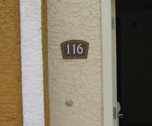 apartment unit number sign