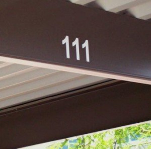 garage port structure parking stall ID numbers