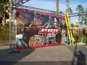 Mesh Banner on Truss