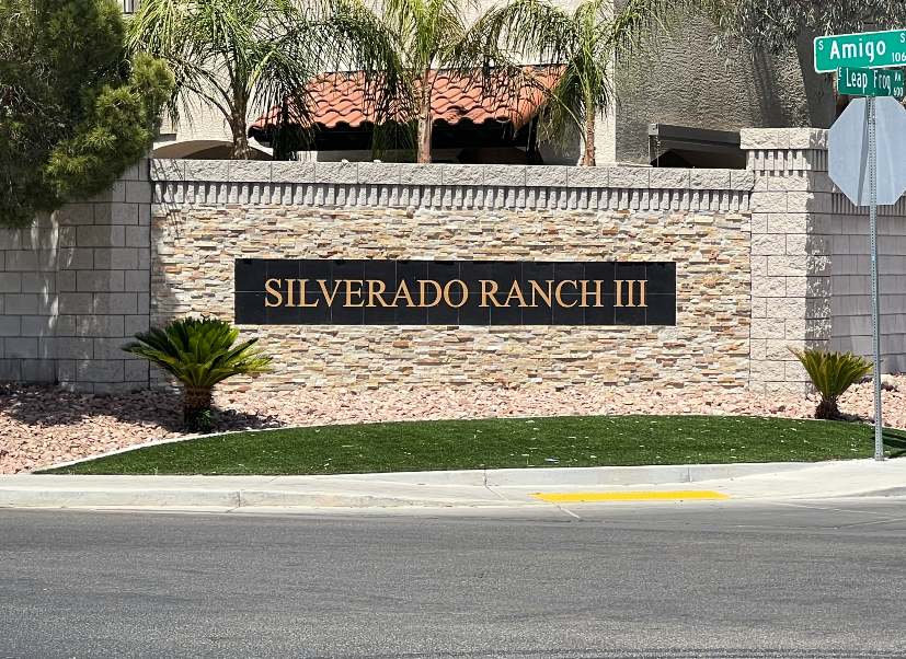 Sandblasted granite sign