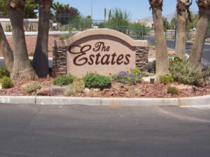 Simple monument ID entrance sign